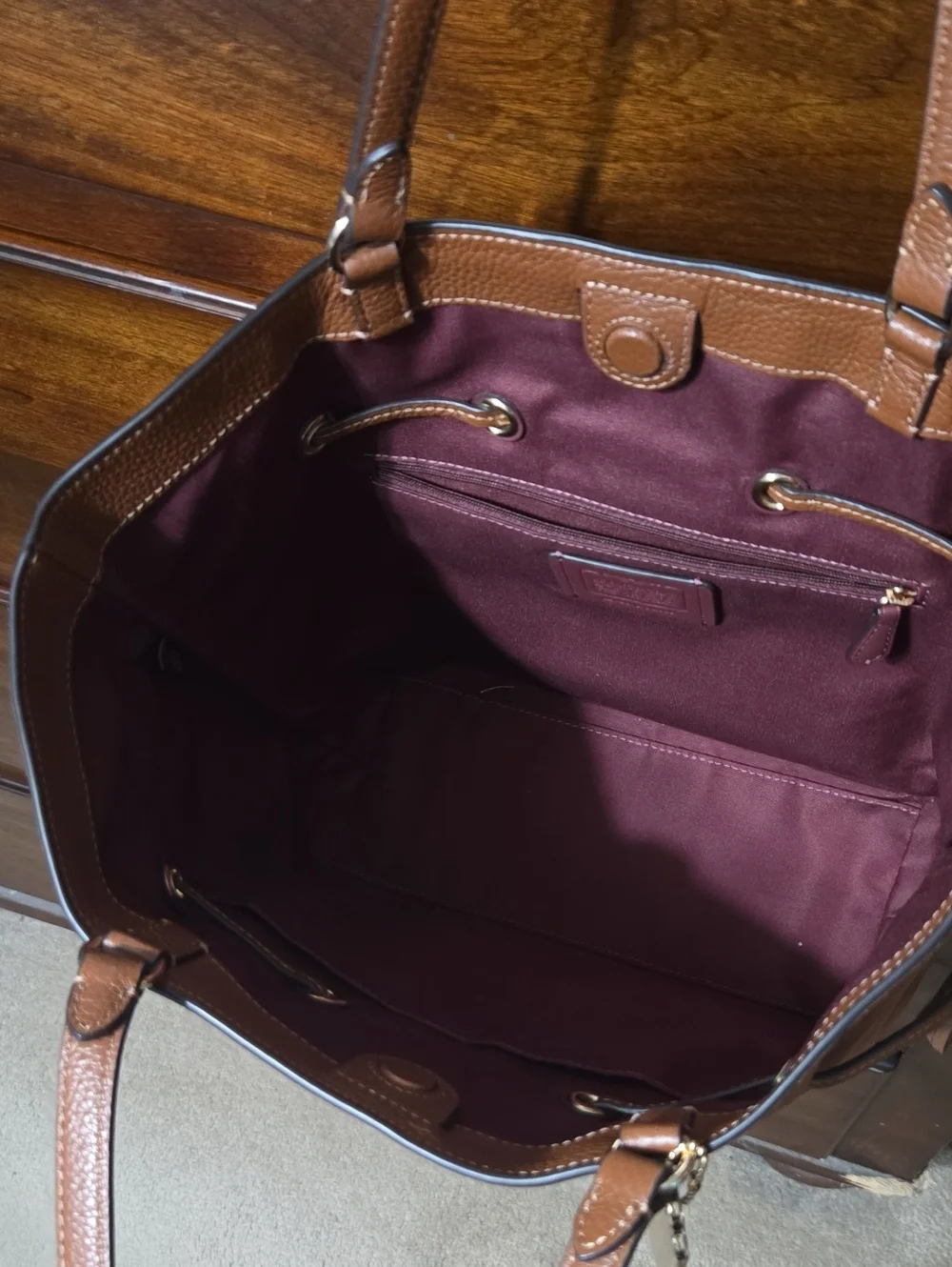 Coach Women’s Brown Suede Tote Bag